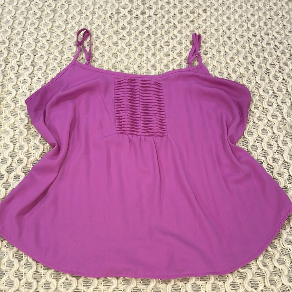 Torrid camisole adjustable spaghetti strap sleeveless ruched panel tank top